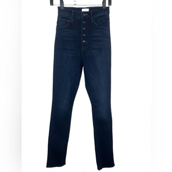 Mother Karaoke In Kyoto Blue High Waisted Pixie Rail Skimp Skinny Jeans 23 - Picture 2 of 14